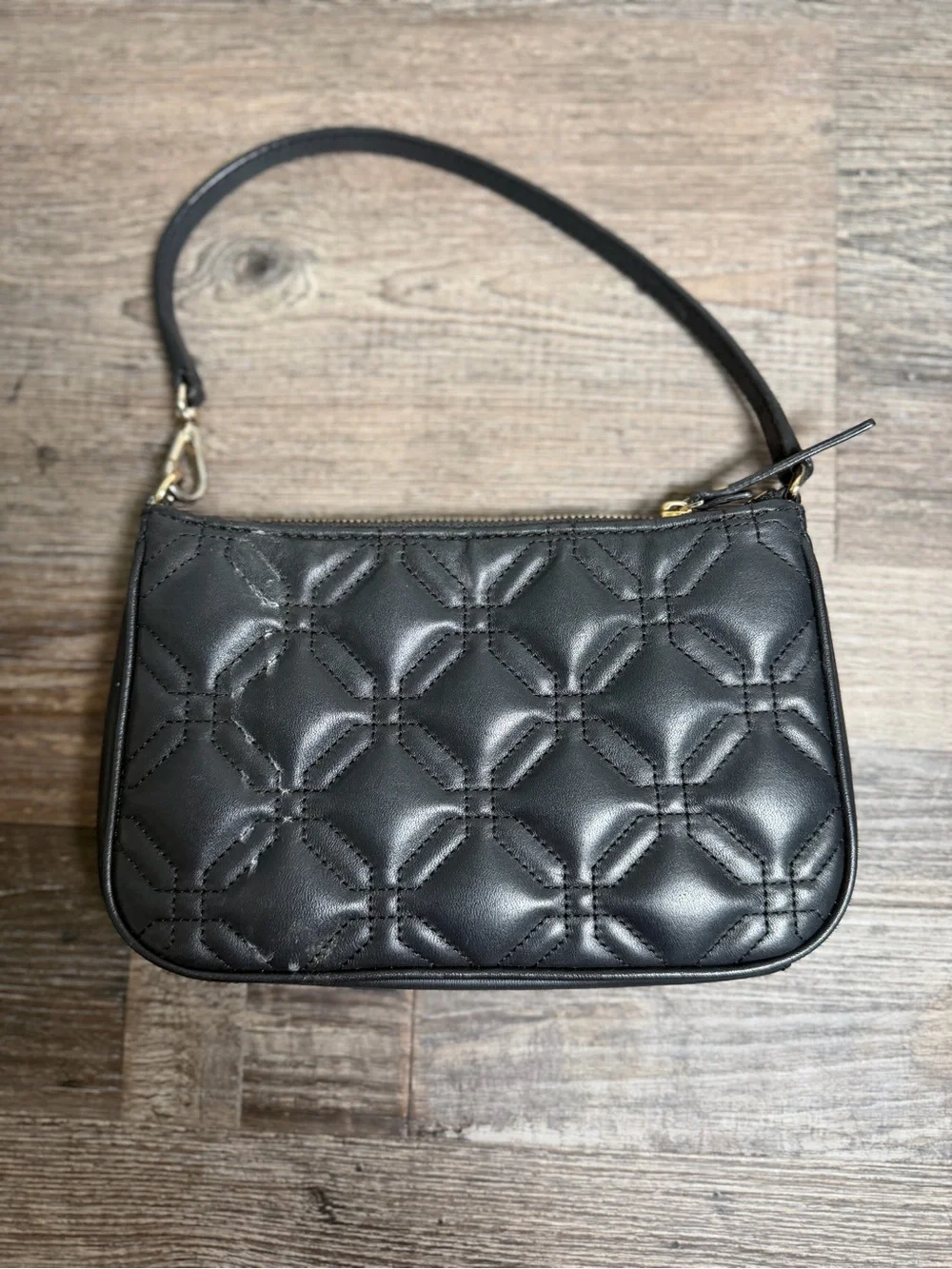 Kate Spade Astor Court Linet Quilted Leather Mini Shoulder Bag Black